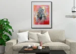 Anjela U. Lobos - Caballo negro 70x100 claro