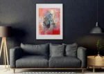 Anjela U. Lobos - Caballo negro 70x100 oscuro