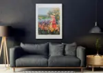 Jonh Joarpell - Niña en Jardín 20x25 oscuro