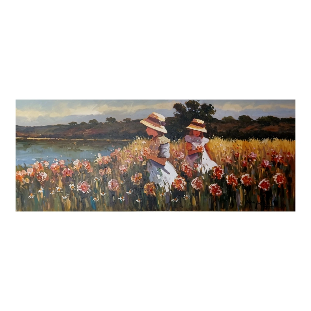 Jonh Joarpell - Niñas recogiendo flores Jonh Joarpell - Niñas recogiendo flores