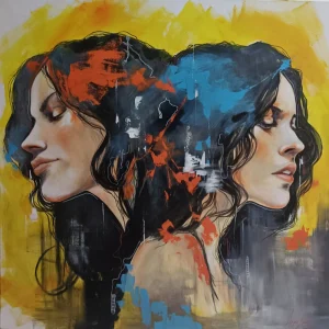 Anjela U. Lobos - El presente 100x100 cm